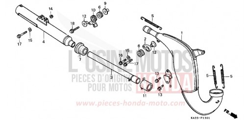 EXPANSION CHAMBER (2) CR125RF de 1985